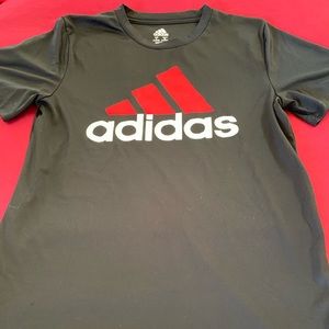 Black Adidas Boys 14-16 Athletic Tee